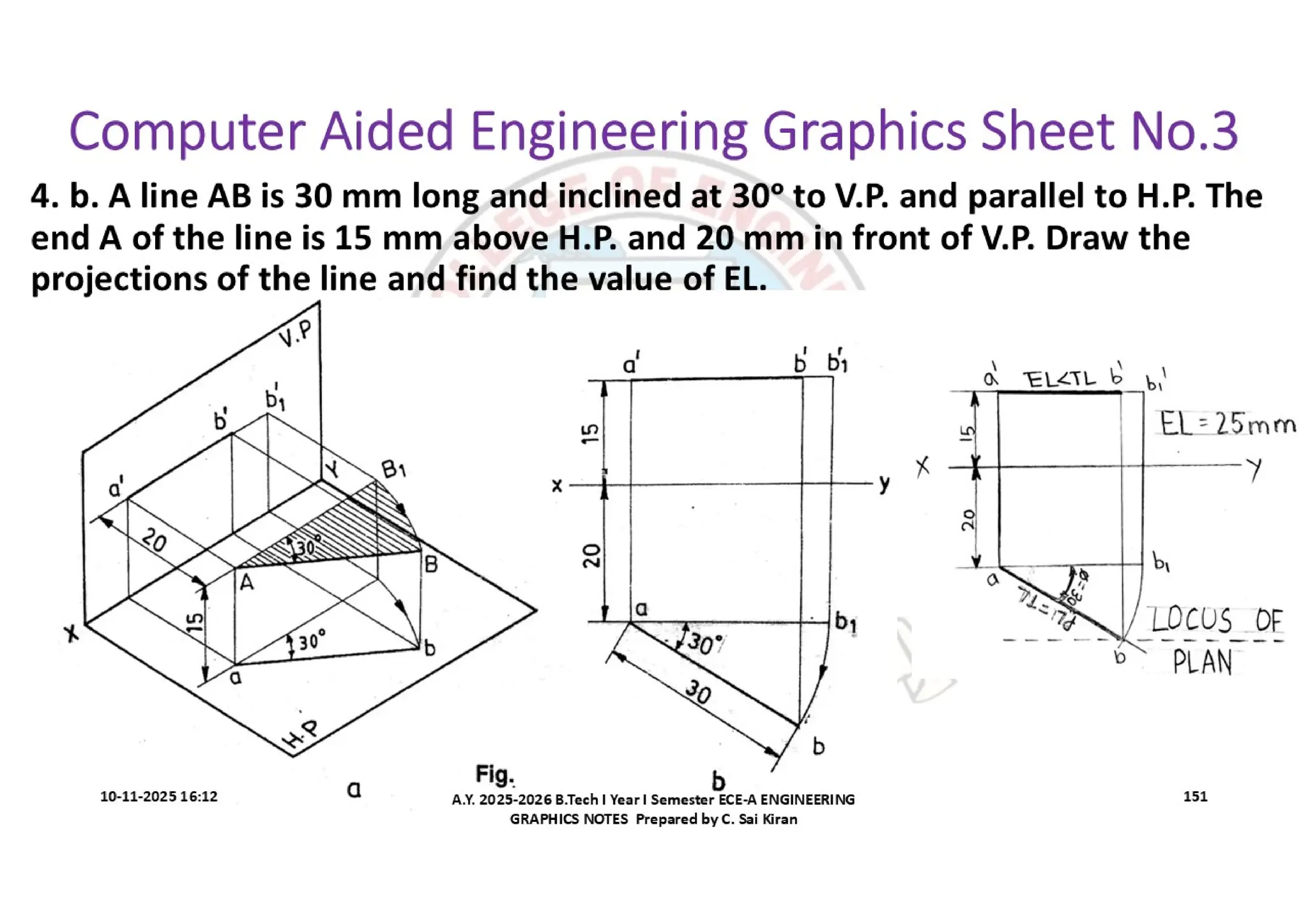 Computer Aided Engineering Graphics Notes till Mid-I Syllabus
