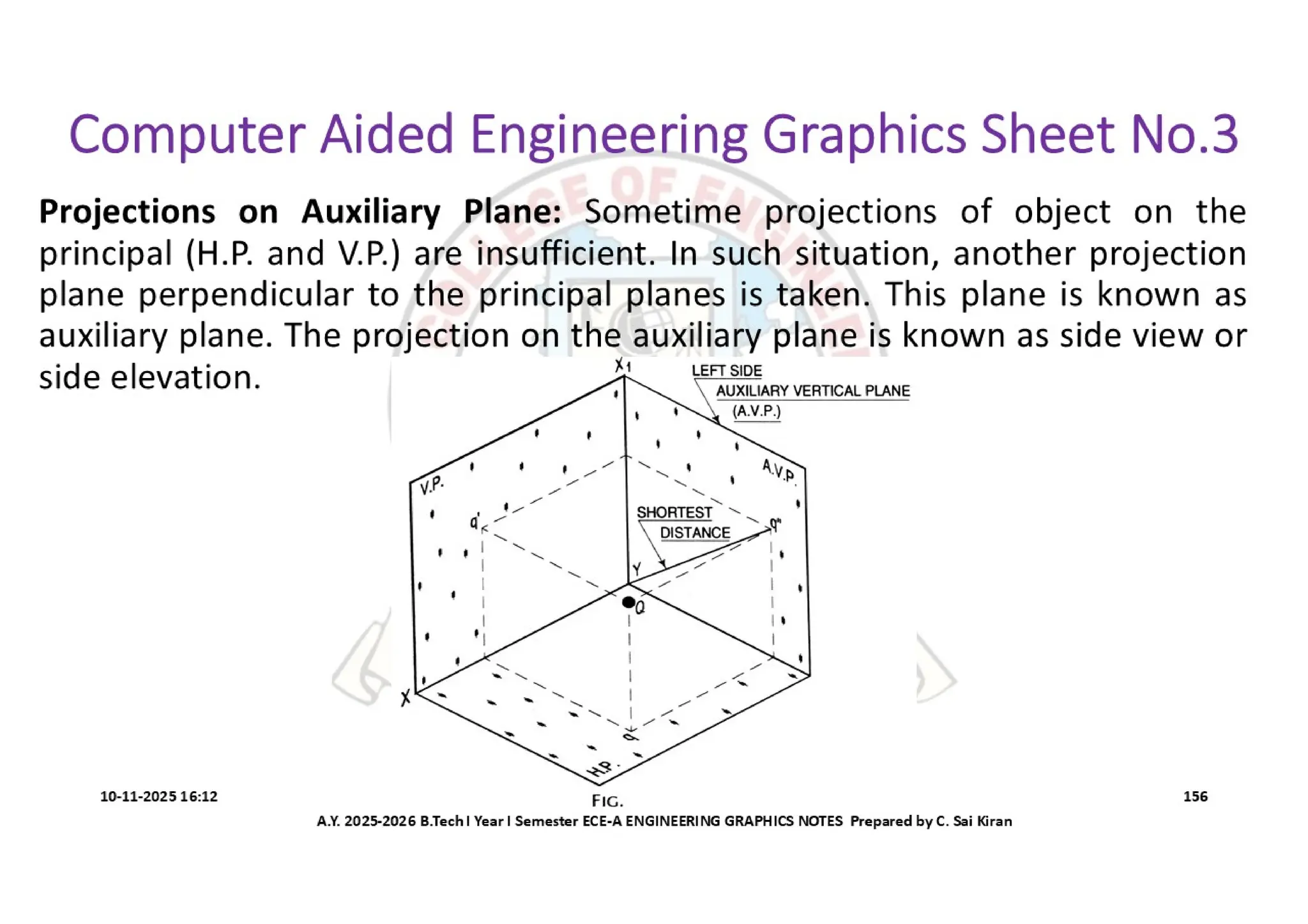 Computer Aided Engineering Graphics Notes till Mid-I Syllabus