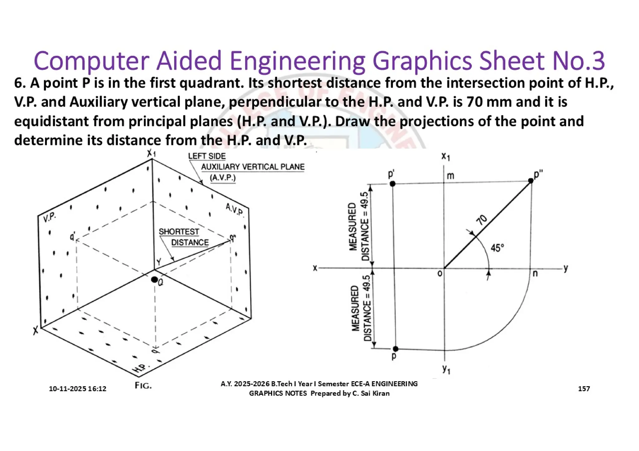 Computer Aided Engineering Graphics Notes till Mid-I Syllabus