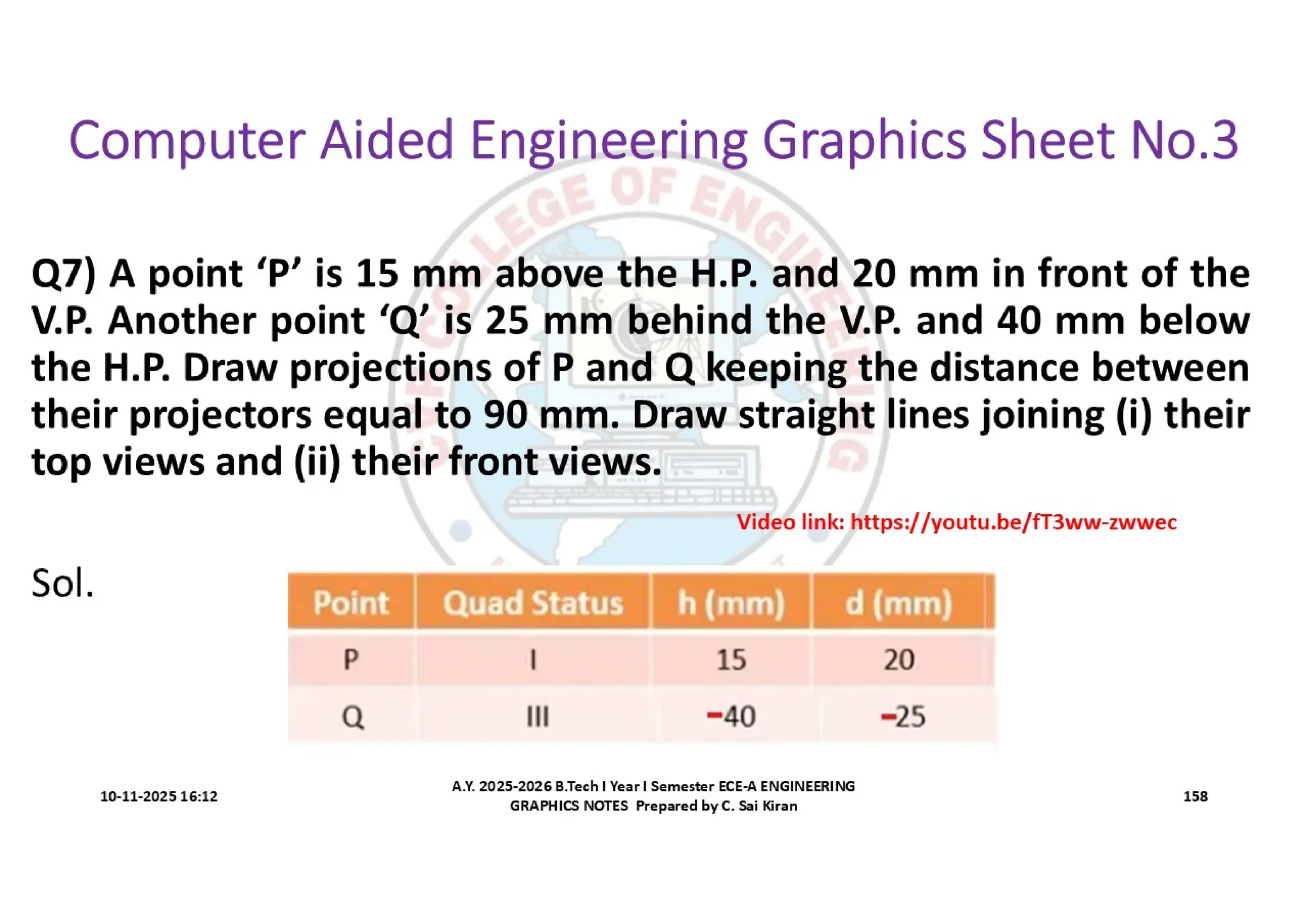 Computer Aided Engineering Graphics Notes till Mid-I Syllabus