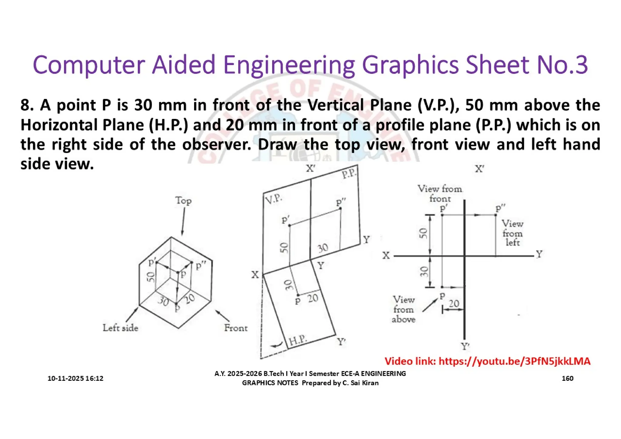 Computer Aided Engineering Graphics Notes till Mid-I Syllabus