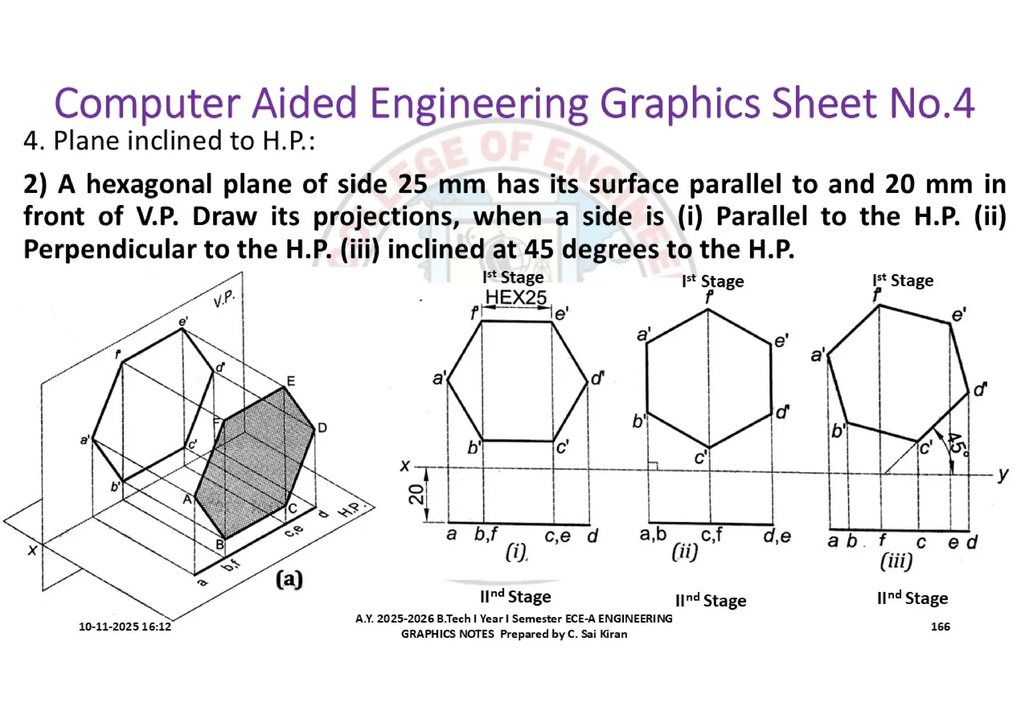 Computer Aided Engineering Graphics Notes till Mid-I Syllabus
