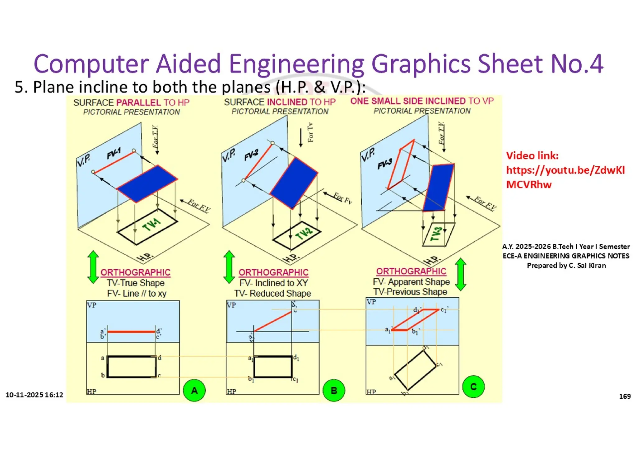 Computer Aided Engineering Graphics Notes till Mid-I Syllabus