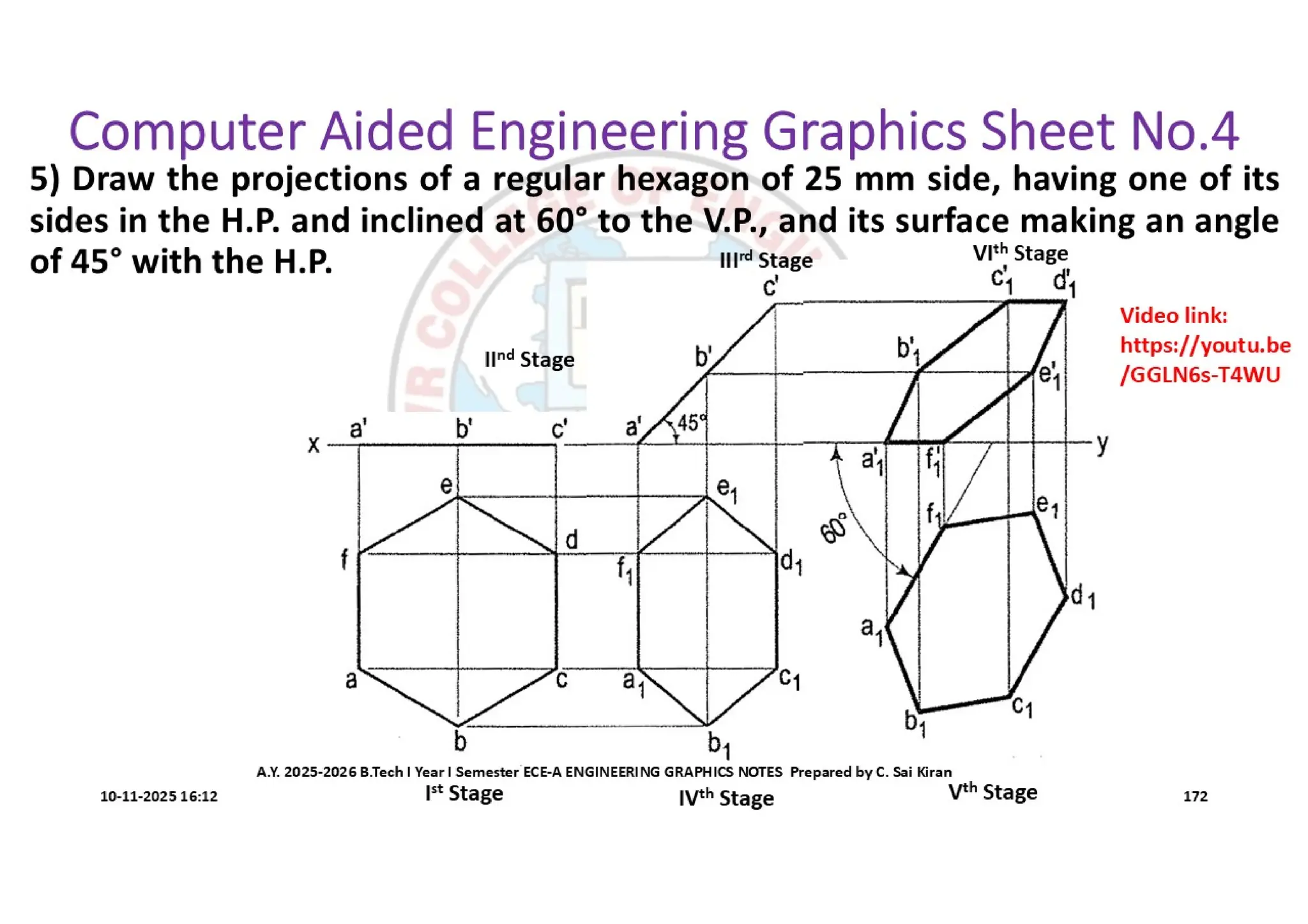 Computer Aided Engineering Graphics Notes till Mid-I Syllabus