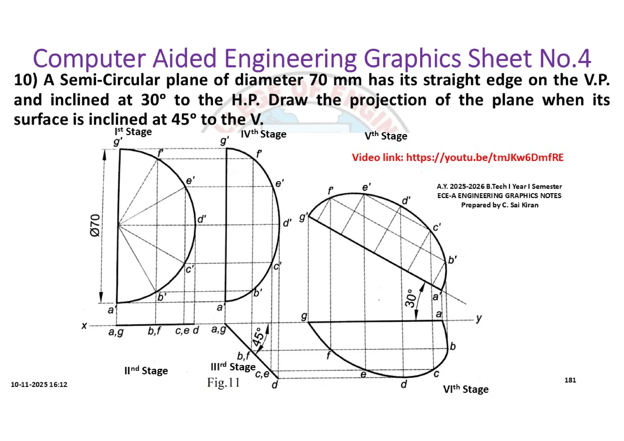Computer Aided Engineering Graphics Notes till Mid-I Syllabus
