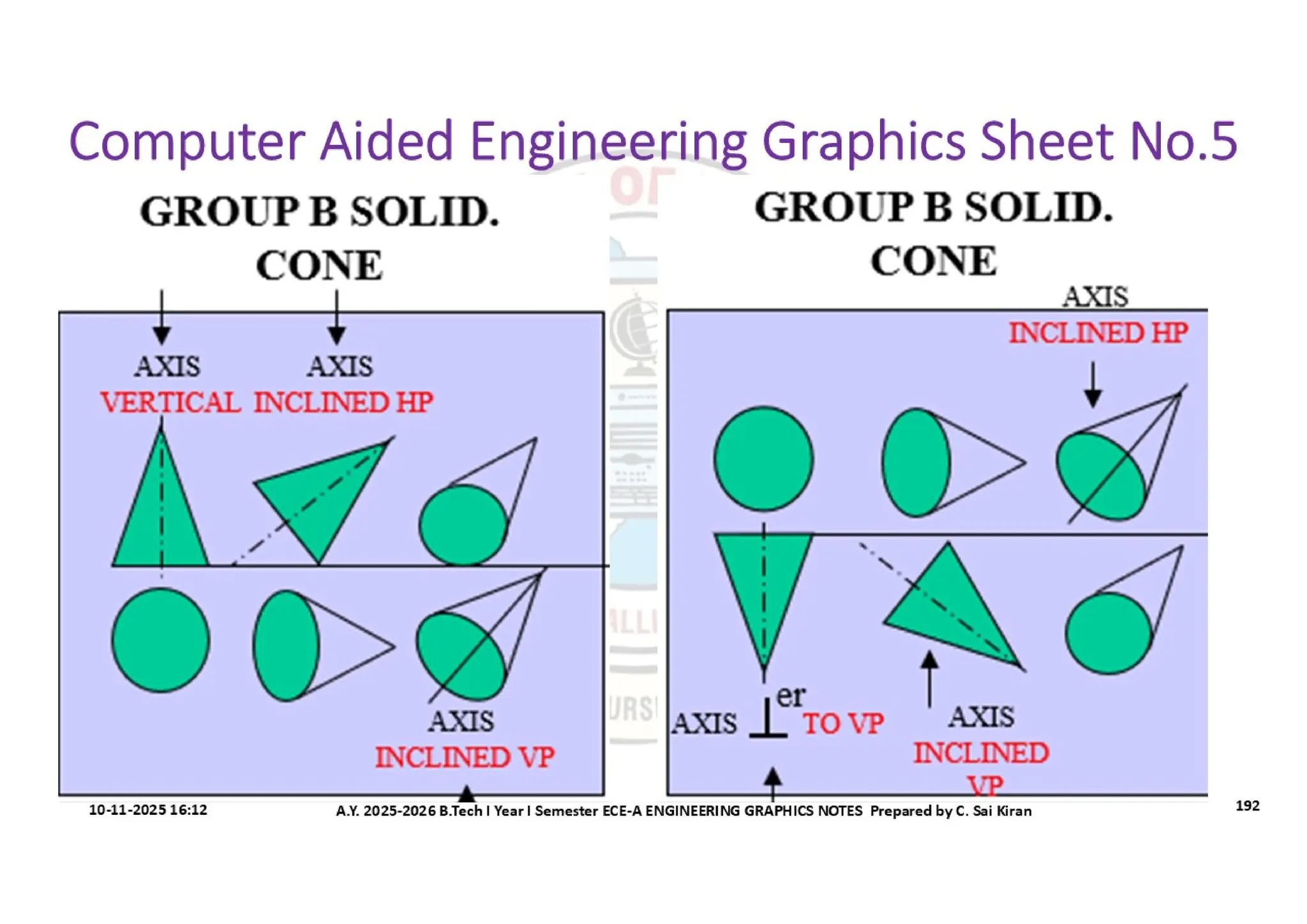 Computer Aided Engineering Graphics Notes till Mid-I Syllabus