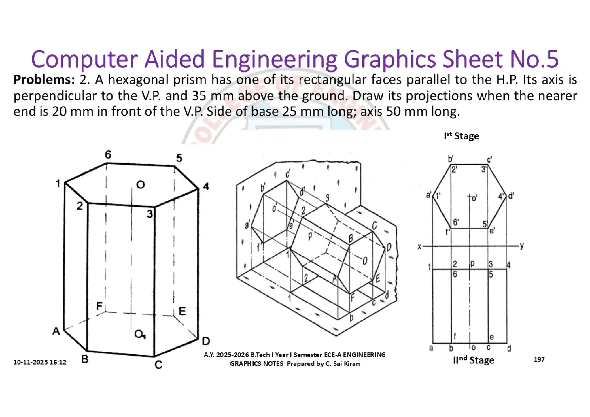 Computer Aided Engineering Graphics Notes till Mid-I Syllabus