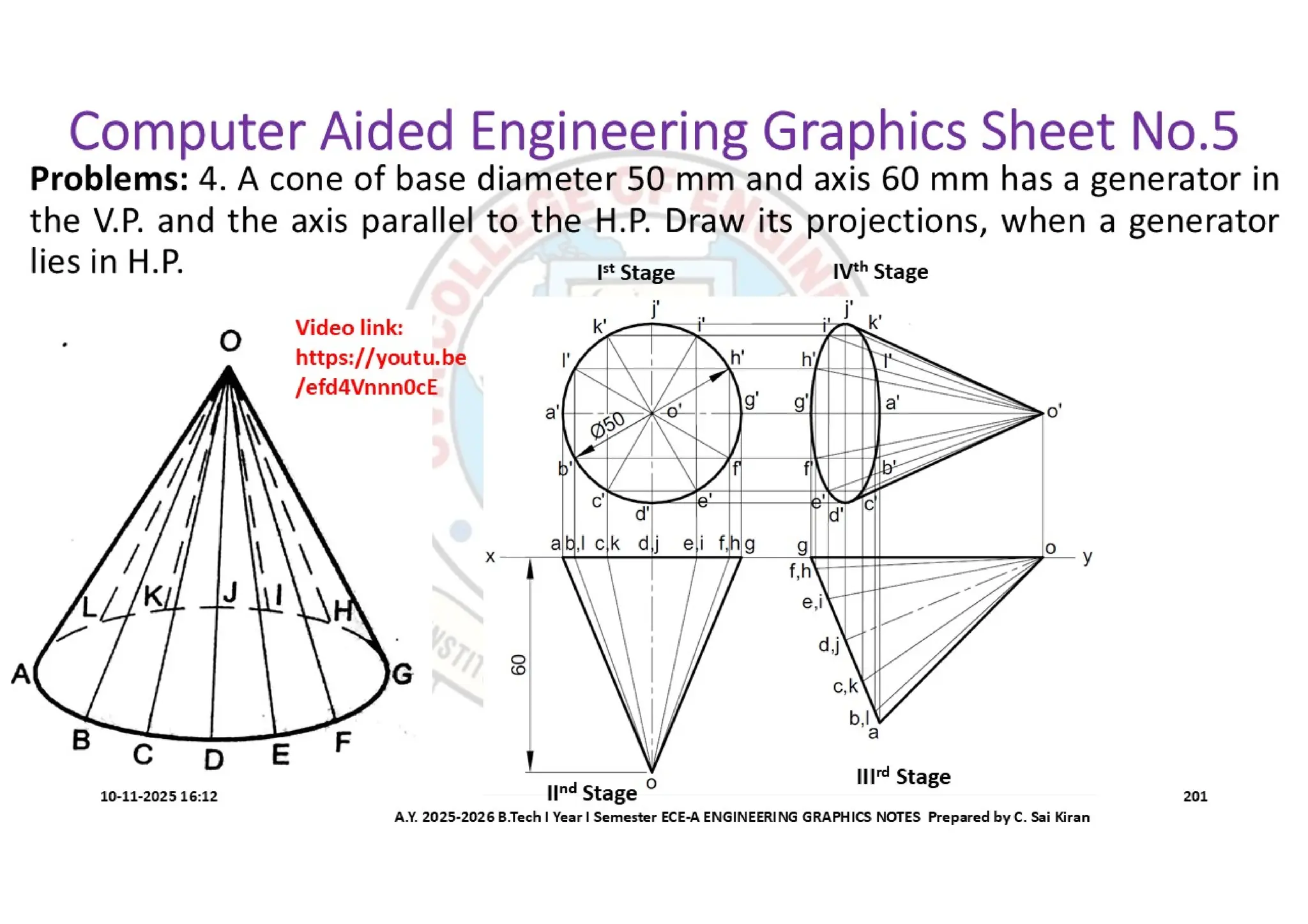 Computer Aided Engineering Graphics Notes till Mid-I Syllabus