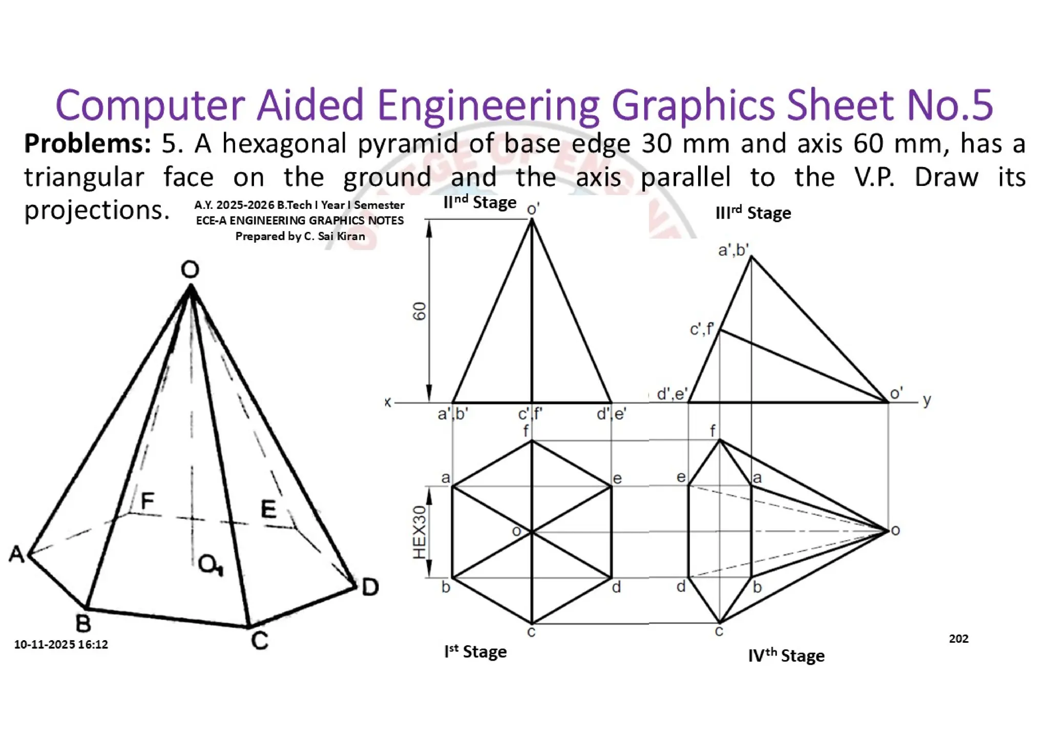 Computer Aided Engineering Graphics Notes till Mid-I Syllabus