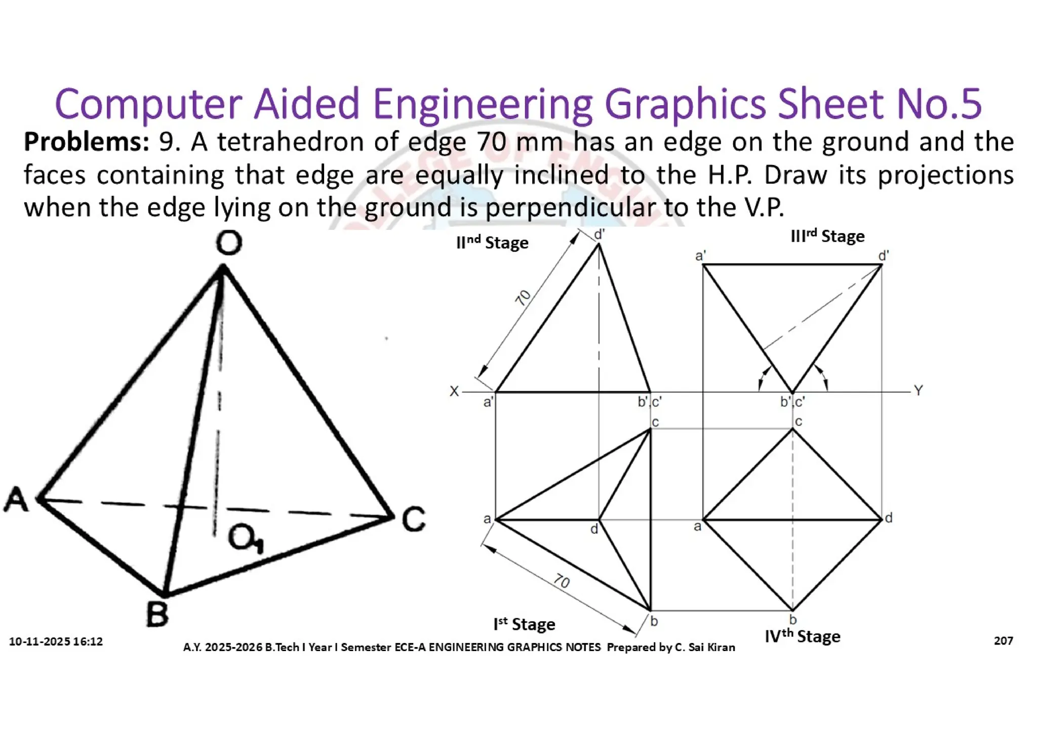 Computer Aided Engineering Graphics Notes till Mid-I Syllabus