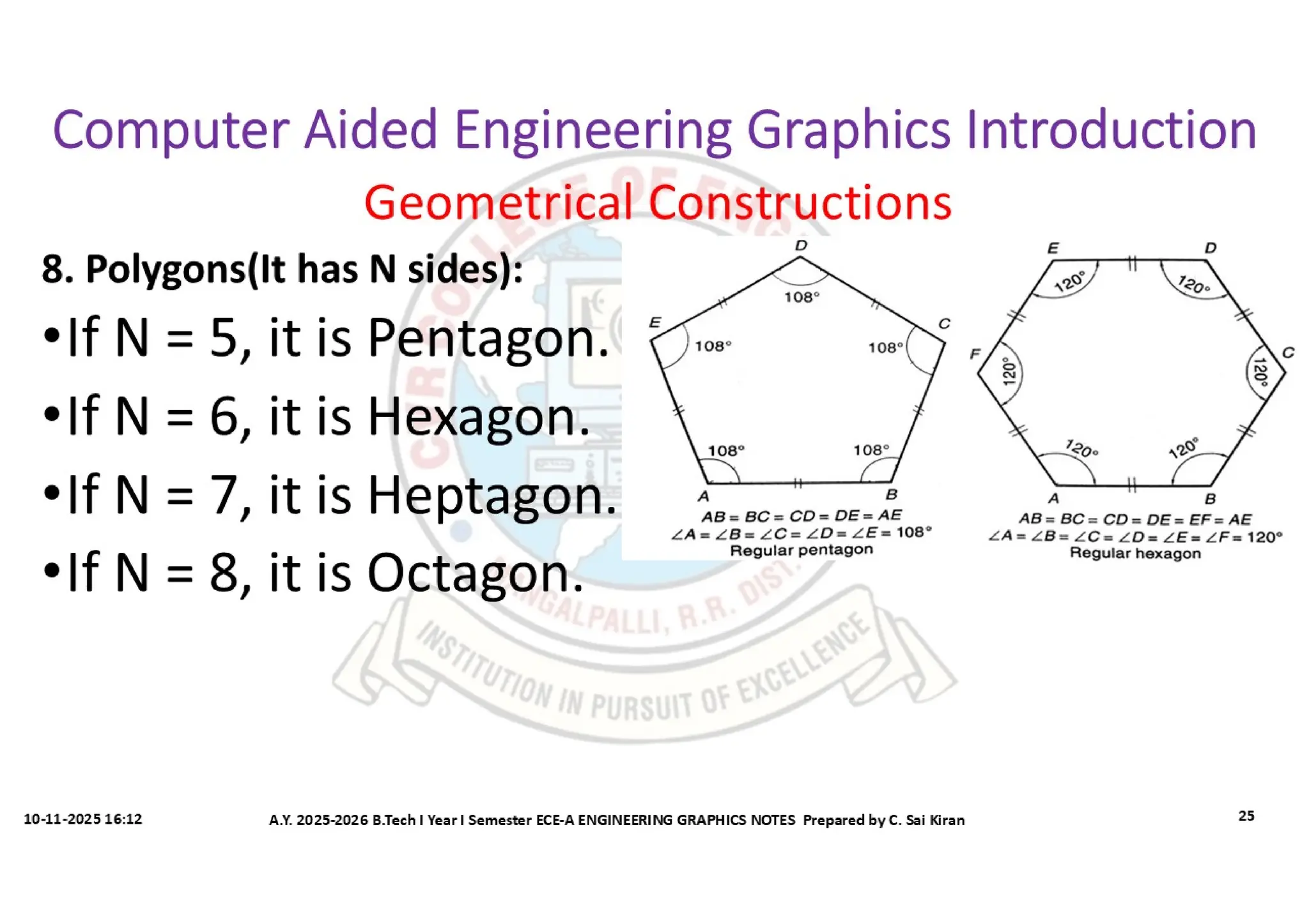 Computer Aided Engineering Graphics Notes till Mid-I Syllabus