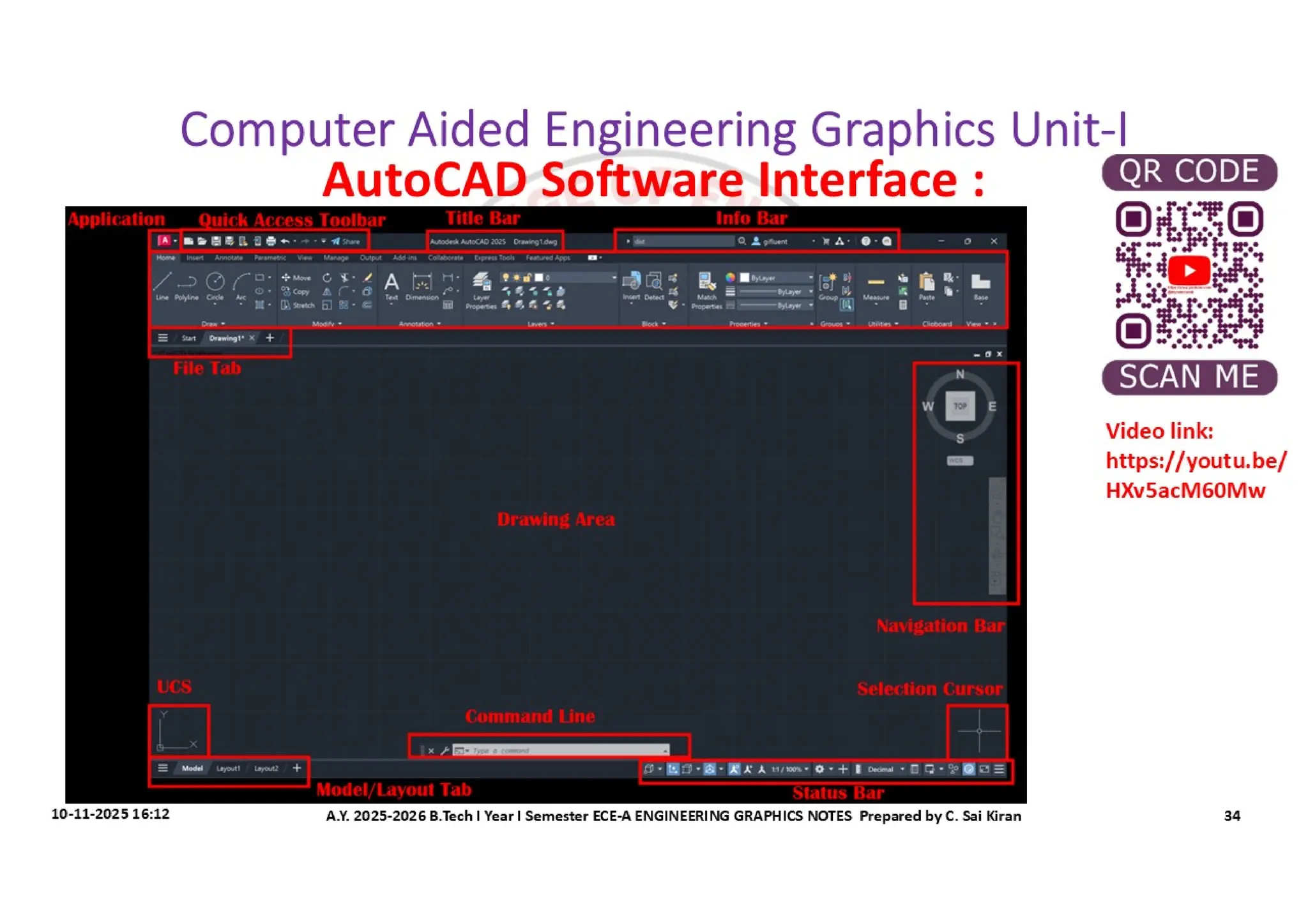 Computer Aided Engineering Graphics Notes till Mid-I Syllabus