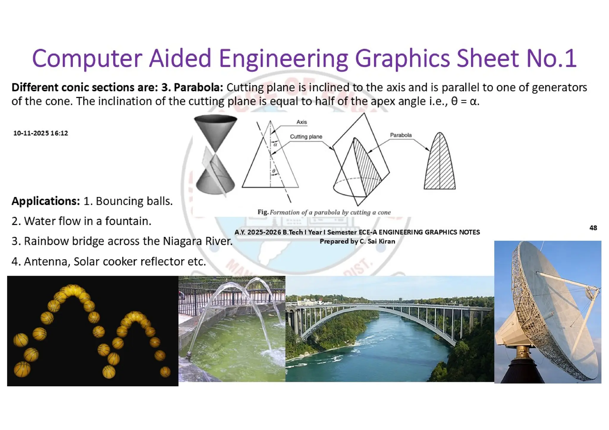 Computer Aided Engineering Graphics Notes till Mid-I Syllabus