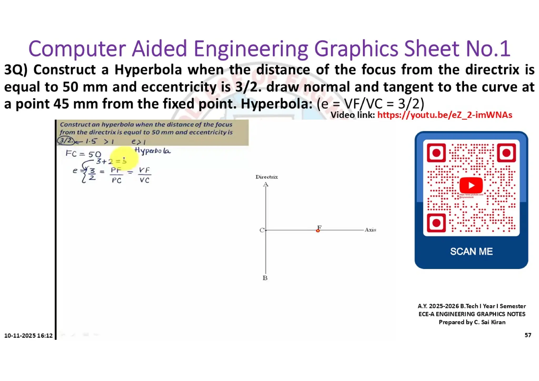 Computer Aided Engineering Graphics Notes till Mid-I Syllabus