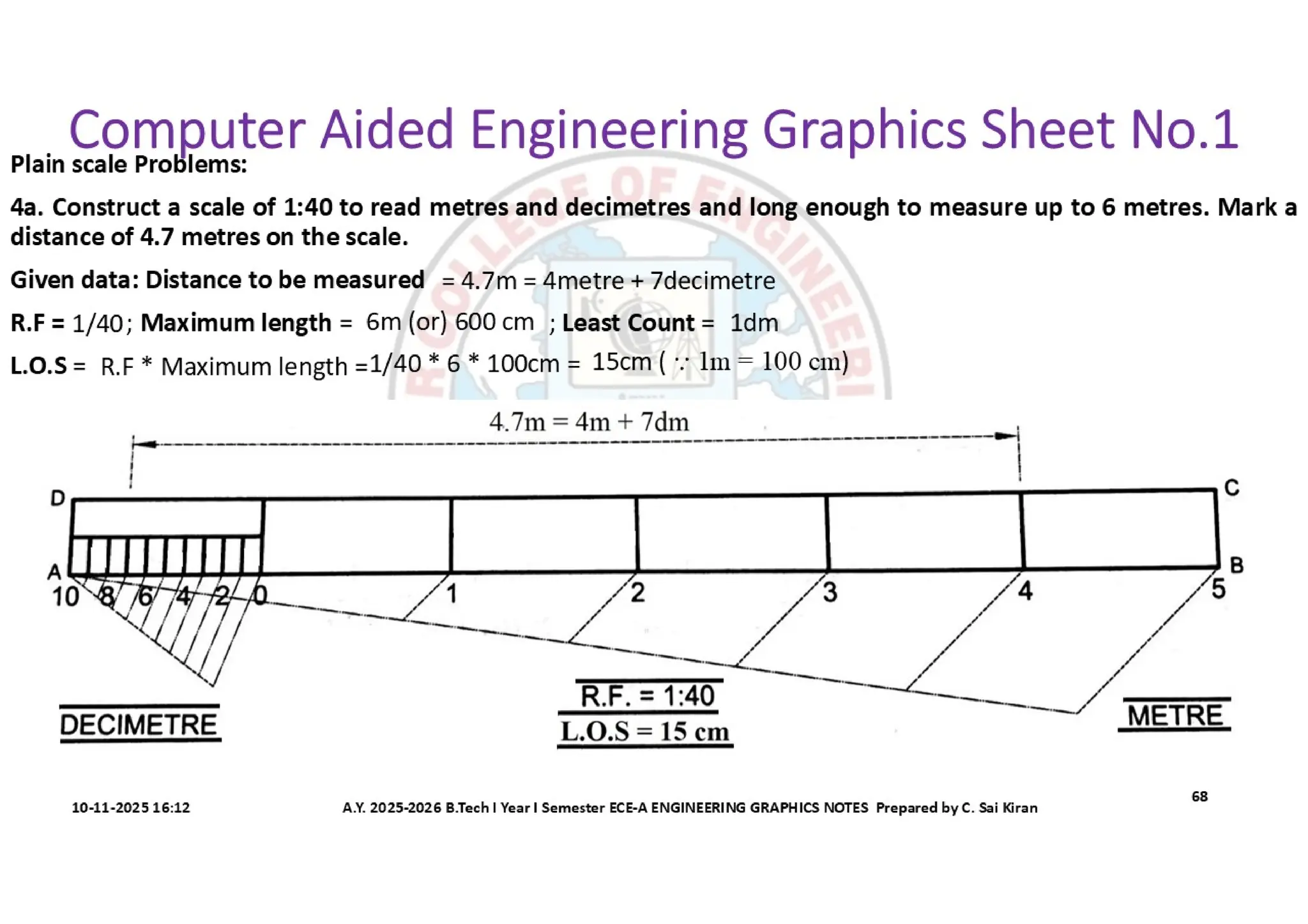 Computer Aided Engineering Graphics Notes till Mid-I Syllabus