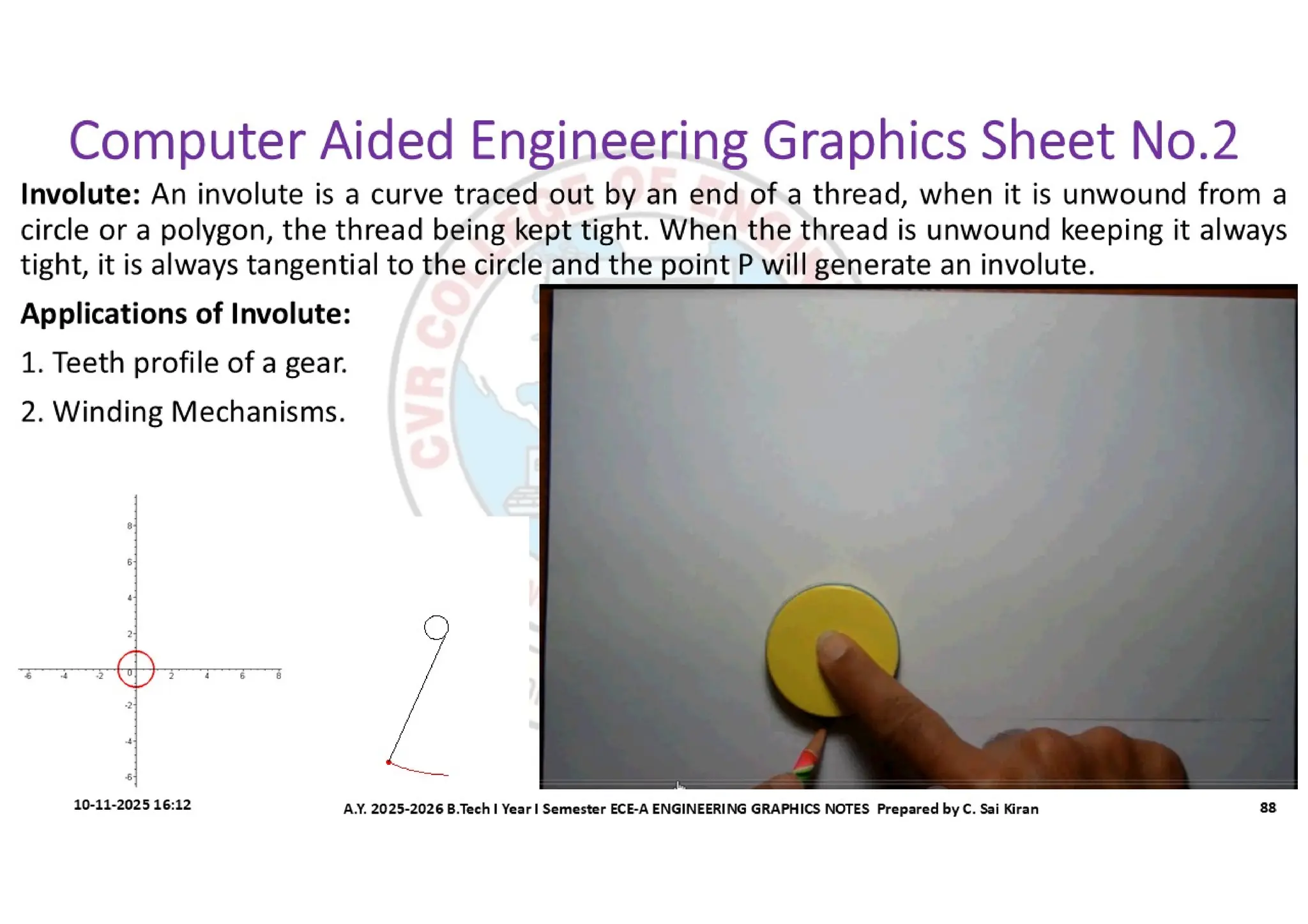 Computer Aided Engineering Graphics Notes till Mid-I Syllabus