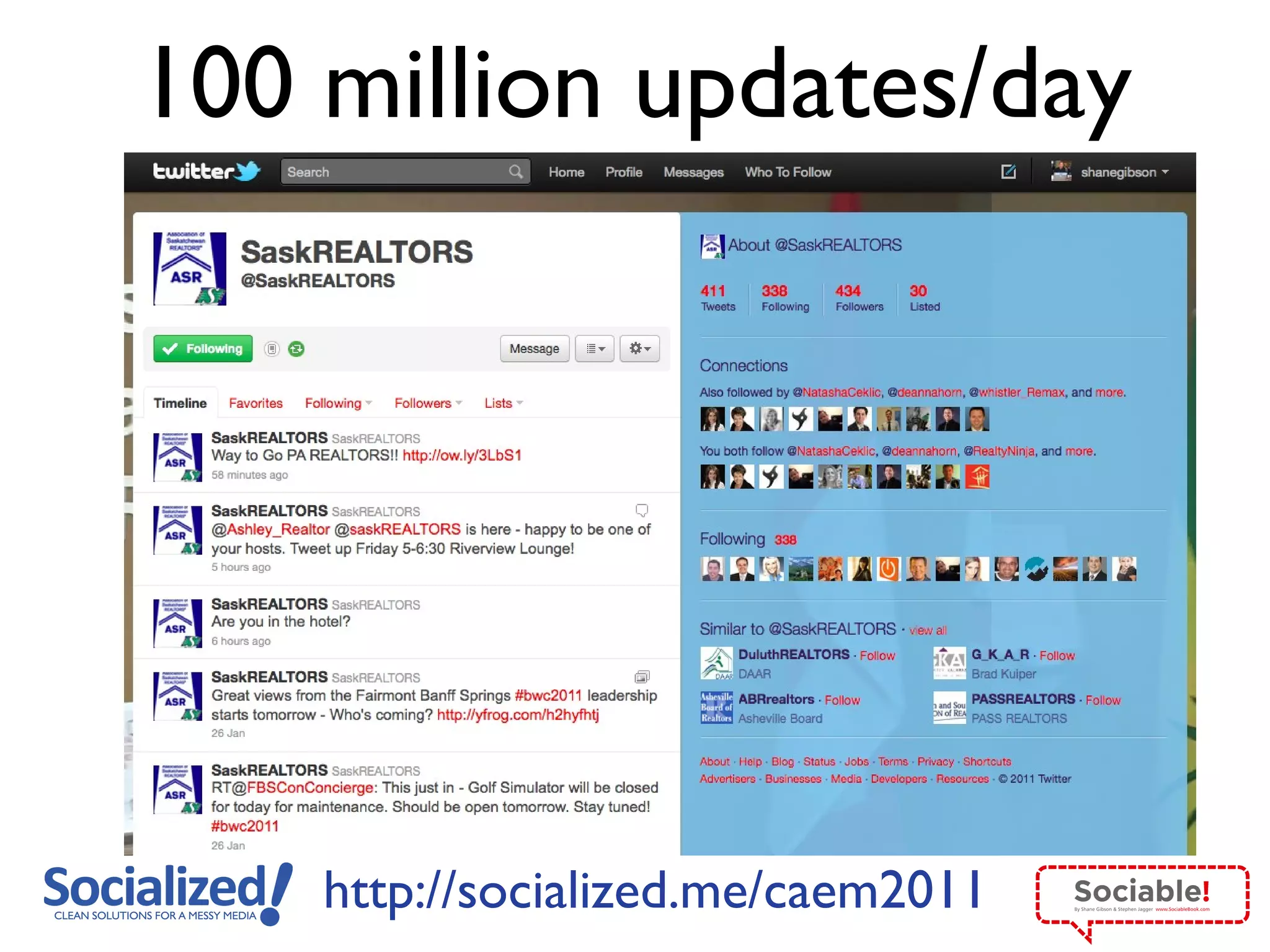 100 million updates/day 