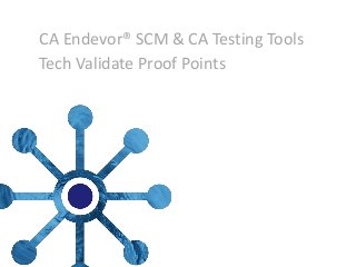 CA Endevor® SCM & CA Testing Tools
Tech Validate Proof Points

 