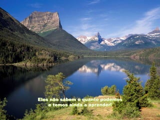 Eles não sabem o quanto podemos
    e temos ainda a aprender!
 