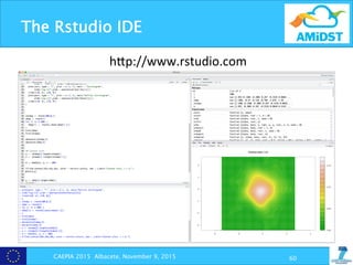 The Rstudio IDE
CAEPIA 2015 Albacete, November 9, 2015 60
hpp://www.rstudio.com	
  
 