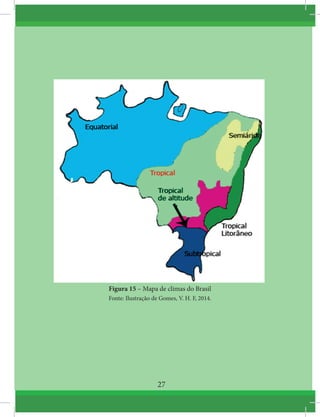 Figura 15 – Mapa de climas do Brasil
Fonte: Ilustração de Gomes, V. H. F, 2014.
27
 