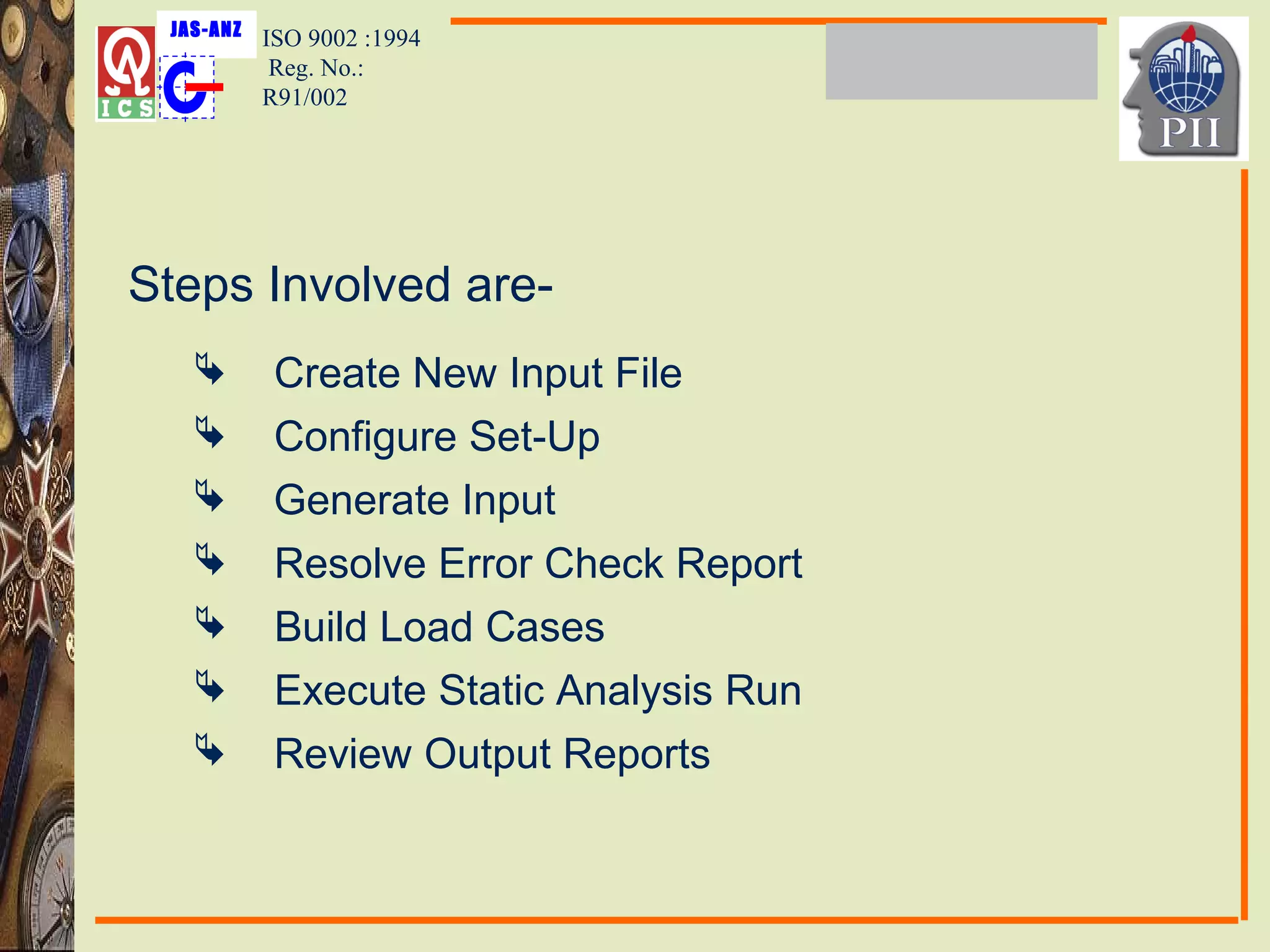 Stress Analysis Using Caesar II | PPT