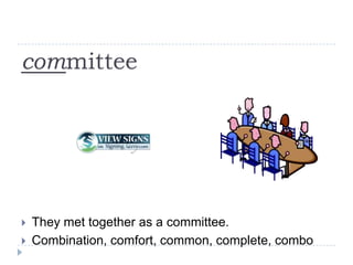 Combinations Commites Caesar's English 1 Word Stems | PPTX