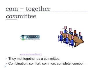 Com Members Caesar's English 1 Word Stems | PPTX