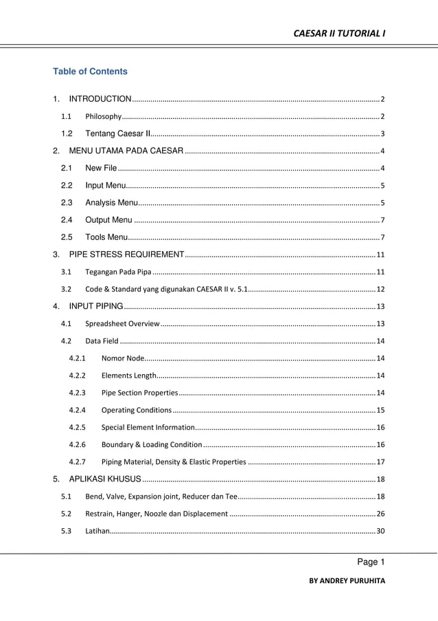 Caesar Ii Pipe Stress Analysis Bahasa Melayu Pdf