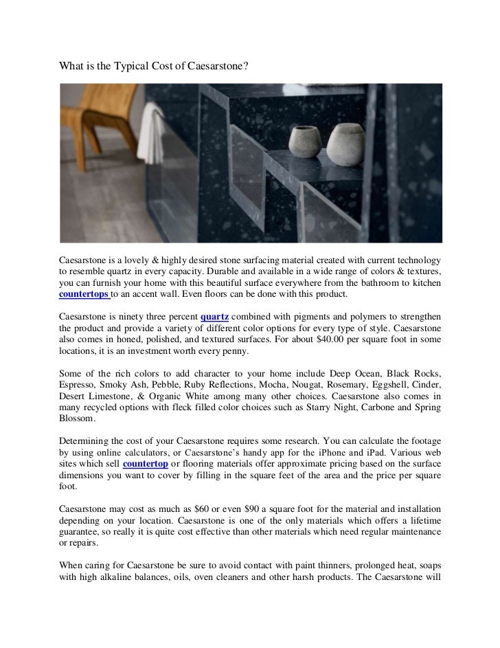 What Is The Typical Cost Of Caesarstone