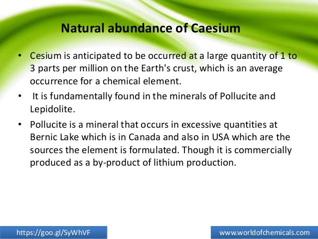 caesium physical properties caesium physical properties