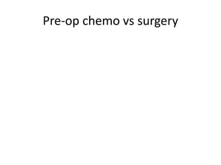 Pre-op chemo vs surgery
 