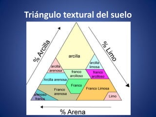 Triángulo textural del suelo
 