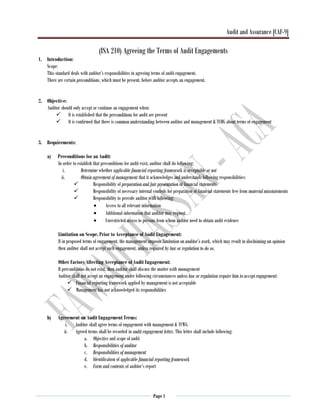 International Standards on Auditing - Summarized | PDF