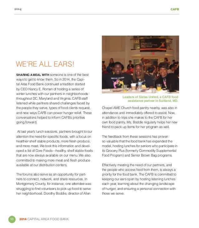 Capital Area Food Bank 2014 Annual Report