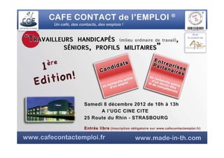 Café Contact de l'Emploi 8 décembre 2012