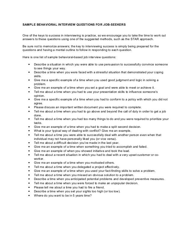 sample behavioural interview questions thevillas co