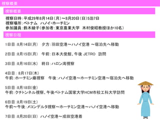 ベトナム視察報告書 あやこcafe