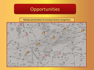 OpportunitiesMarket penetration to increase brand recognition