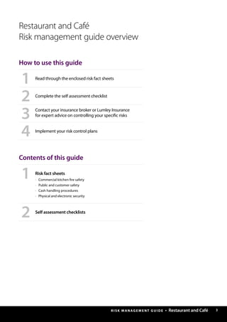 Cafe and restaurant risk mangaement guide | PDF