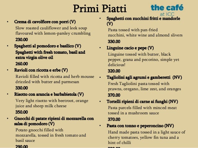 Cafe Insalata Menu Cafe Insalata Menu
