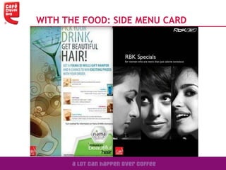 WITH THE FOOD: SIDE MENU CARD
 