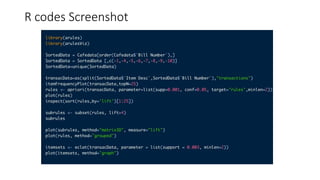 R codes Screenshot
 