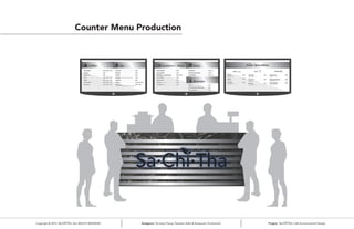 Counter Menu Production
Copyright © 2014 ALL RIGHTS RESERVED Designers: Yumeng Cheng, Tasneem Kabli & Verayouth Chotivanich Project: Cafe Environmental Design
 