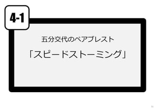 五分交代のペアブレスト
「スピードストーミング」
4-1
51
 