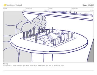 Scene
003
Duration
02:17
Panel
5
Duration
00:13
Dialog
Clint: but I never thought you were worse with women than you are at stealing cars,
Torino2 Page 23/142
 