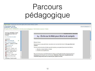 Parcours
pédagogique




     12
 