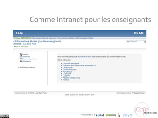 Comme Intranet pour les enseignants 