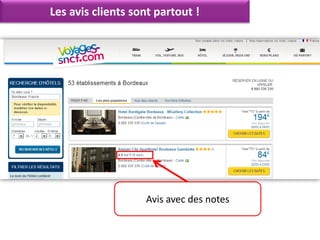 Les avis clients sont partout !




                   Avis avec des notes
 