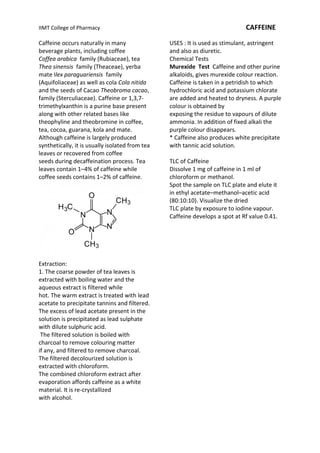 Caffeine | PDF